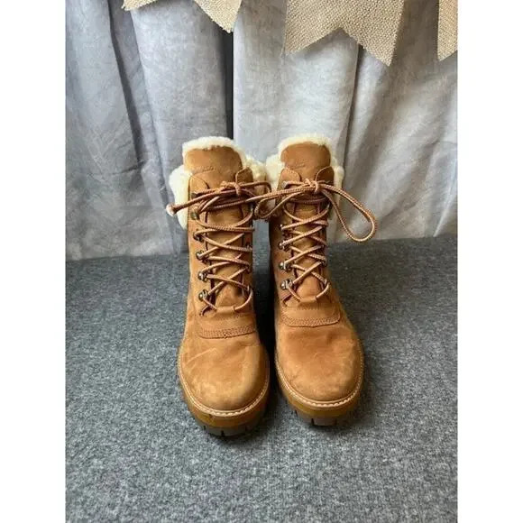 Women's Timberland Courmayeur Valley 6" Waterproof Boots~Size 8.5M~Dark Sand - Picture 3 of 10